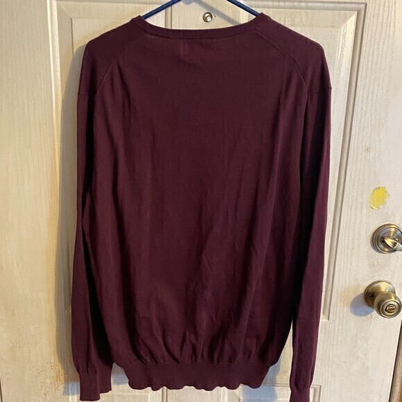 Polo Ralph Lauren Men’s 100% Cotton Red Pullover Sweater Size Large - Picture 2 of 4